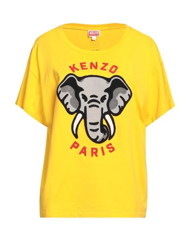 Shop Kenzo Woman T-shirt Yellow Size S Cotton