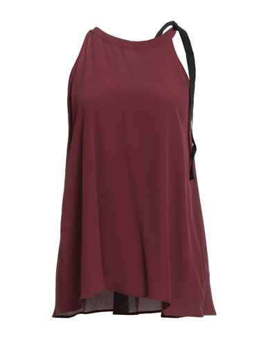 One Woman Top Garnet Size 2 Acetate, Silk In Red
