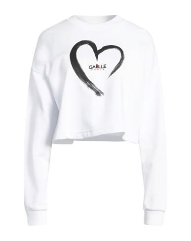 Gaelle Paris Gaëlle Paris Woman Sweatshirt White Size 3 Cotton