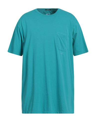 C.p. Company C. P. Company Man T-shirt Turquoise Size Xxl Cotton In Blue