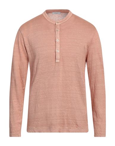 Boglioli Man T-shirt Pastel Pink Size M Linen