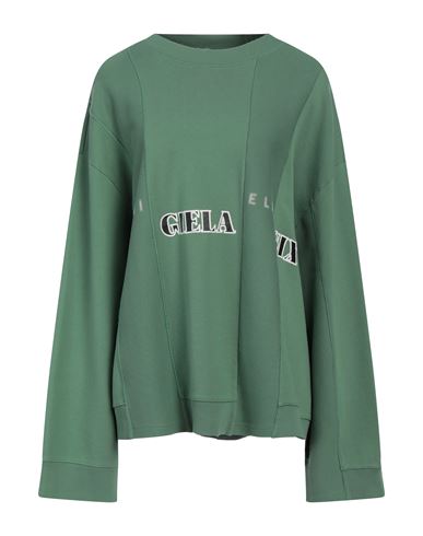 Mm6 Maison Margiela Woman Sweatshirt Green Size L Cotton