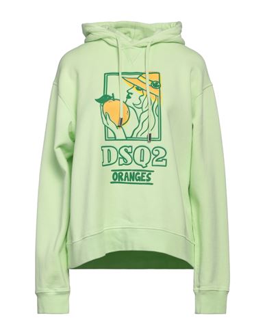 Dsquared2 Woman Sweatshirt Light Green Size Xs Cotton, Elastane