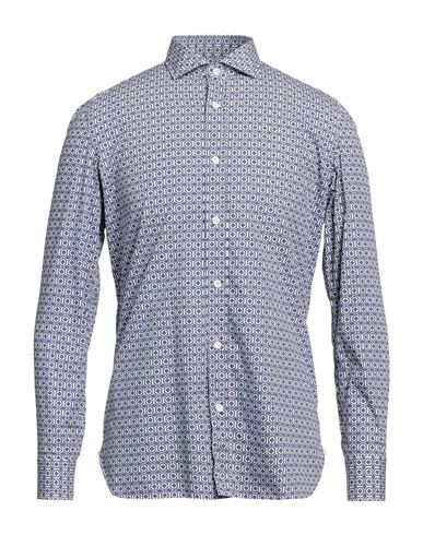 Giampaolo Man Shirt Blue Size 17 Cotton
