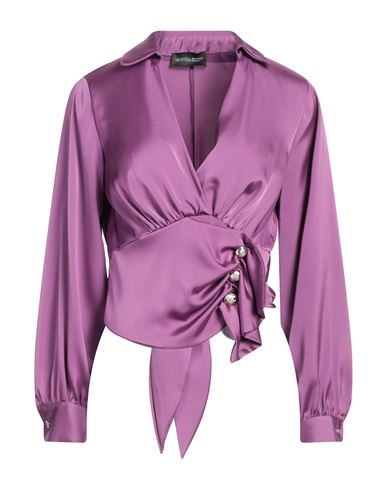 Vanessa Scott Woman Blouse Mauve Size L Polyester In Purple