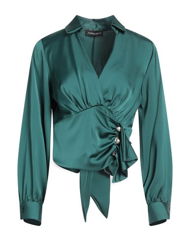 Vanessa Scott Woman Blouse Emerald Green Size M Polyester