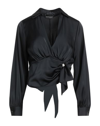 Vanessa Scott Woman Blouse Black Size M Polyester