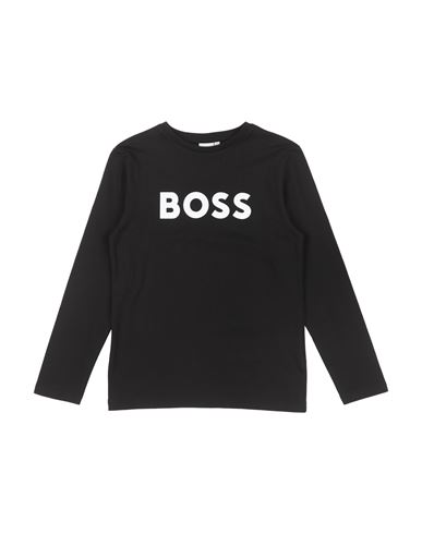 Hugo Boss Boss Toddler Boy T-shirt Black Size 4 Cotton, Elastane In Black