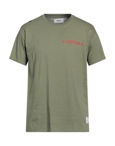 The Editor Man T-shirt Military Green Size Xl Cotton
