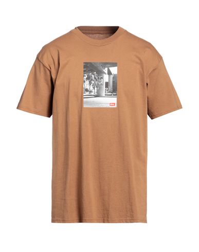 Shop Obey Man T-shirt Brown Size Xl Cotton