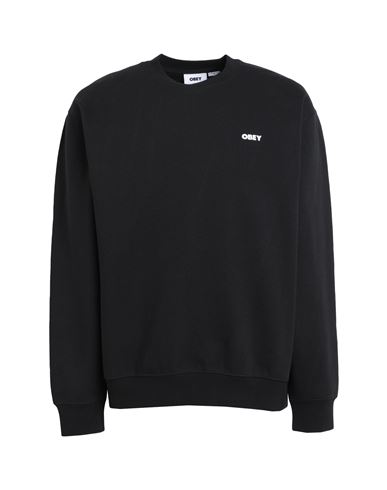 Obey Man Sweatshirt Black Size L Cotton, Polyester