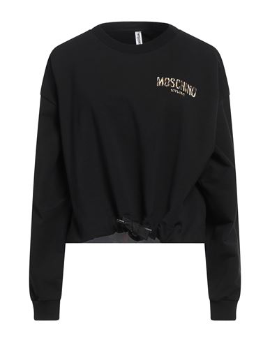 Moschino Woman Sweatshirt Black Size S Cotton, Elastane
