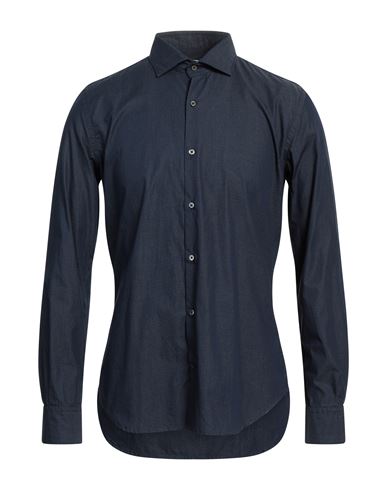 Shop Brooksfield Man Shirt Midnight Blue Size 15 ¾ Cotton