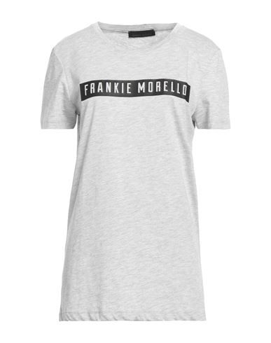 Frankie Morello Woman T-shirt Light Grey Size L Cotton