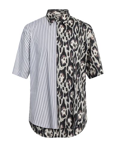 Roberto Cavalli Man Shirt Light Grey Size 44 Cotton