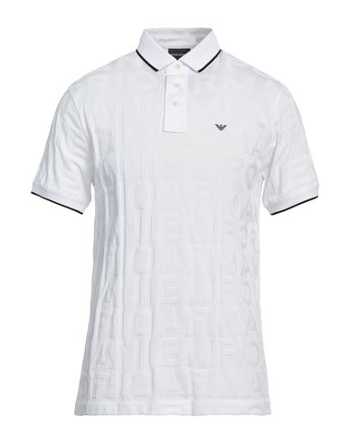 Emporio Armani Man Polo Shirt White Size Xl Cotton