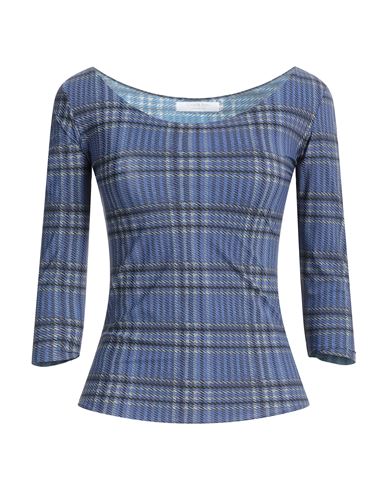 Chiara Boni La Petite Robe Woman T-shirt Blue Size 4 Polyamide, Elastane
