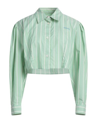 Marni Striped Cotton Poplin Boxy Cropped Shirt In Multicolor
