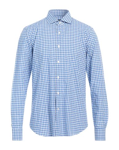 Shop Savile Row Man Shirt Blue Size 16 Cotton