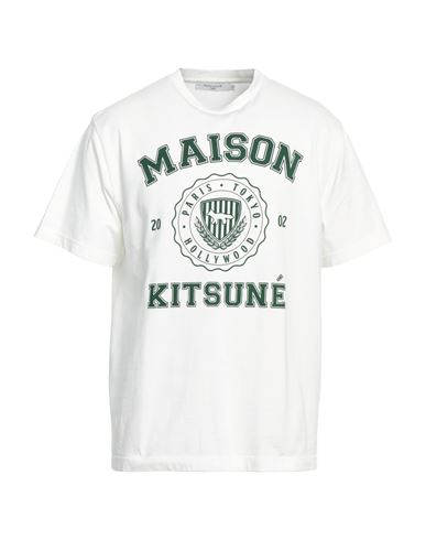 Maison Kitsuné Man T-shirt Off White Size L Cotton