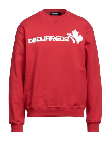Dsquared2 Man Sweatshirt Red Size L Cotton