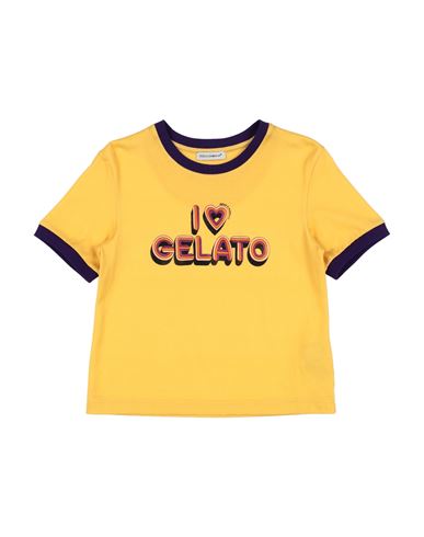 Dolce & Gabbana Babies'  Toddler Girl T-shirt Yellow Size 5 Cotton