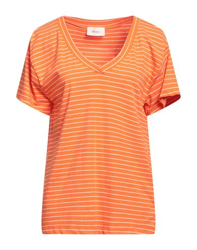 Vicolo Woman T-shirt Orange Size Onesize Cotton, Elastane In Orange