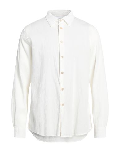 Ps By Paul Smith Ps Paul Smith Man Shirt White Size L Cotton, Elastane