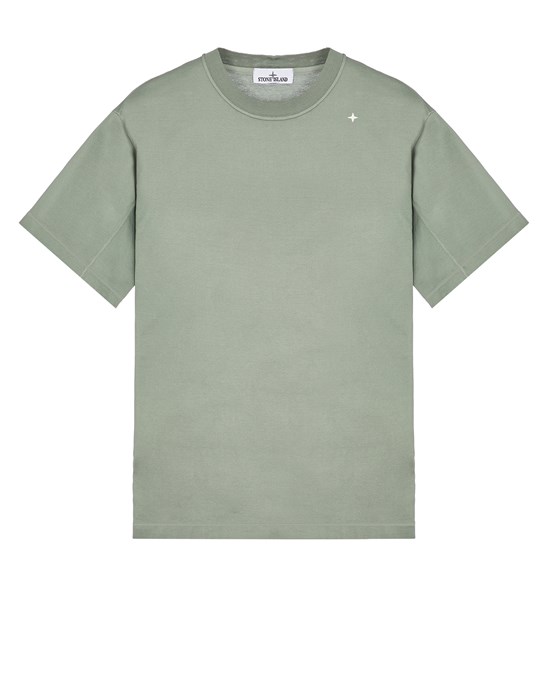 Sold out - STONE ISLAND 203G3 STONE ISLAND STELLINA Short sleeve t-shirt Man Sage Green
