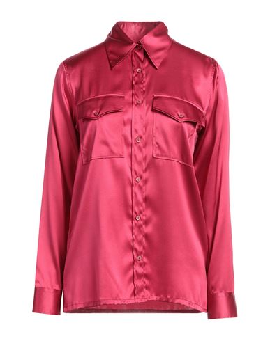 Xacus Woman Shirt Garnet Size 6 Silk, Elastane In Red