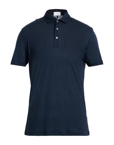 Emporio Armani Man Polo Shirt Midnight Blue Size L Modal, Protein Fibre In Blue