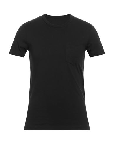 Shop Tom Ford Man T-shirt Black Size 34 Cotton, Elastane
