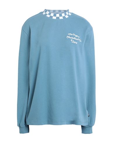 Shop Vans Happy Elbows Woman Sweatshirt Pastel Blue Size Xs Cotton, Polyester