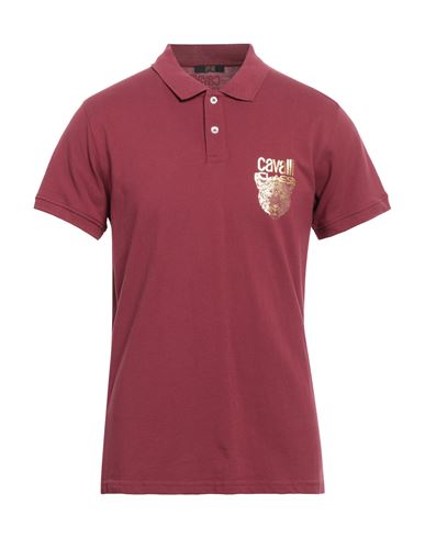Cavalli Class Man Polo Shirt Garnet Size Xl Cotton In Red