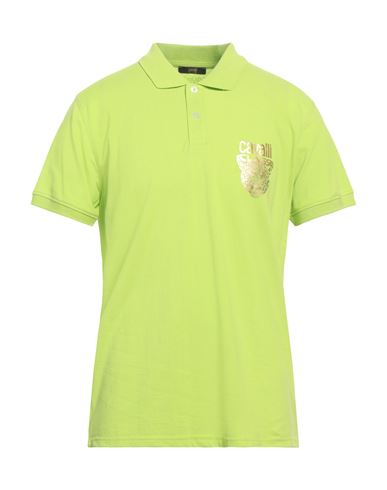 Cavalli Class Man Polo Shirt Acid Green Size Xxl Cotton