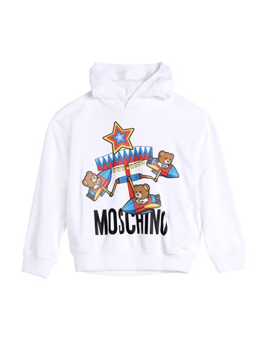 Shop Moschino Kid Toddler Boy Sweatshirt White Size 4 Cotton, Elastane