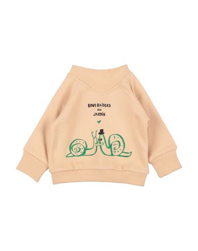 Emile Et Ida Babies' Émile Et Ida Newborn Girl Sweatshirt Sand Size 3 Cotton In Beige