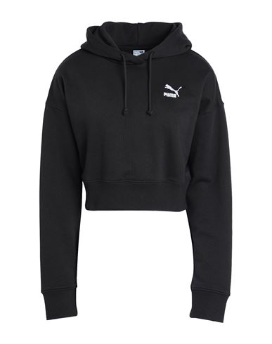 Puma Woman Sweatshirt Black Size Xl Cotton, Polyester
