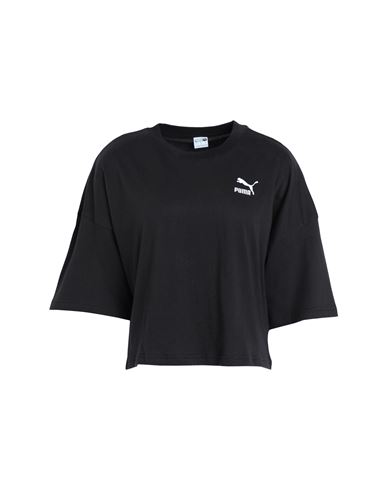 Shop Puma Classics Oversized Tee Woman T-shirt Black Size Xl Cotton