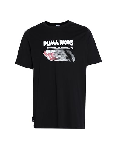 Puma Graphics  Paws Archive Tee Man T-shirt Black Size Xl Cotton