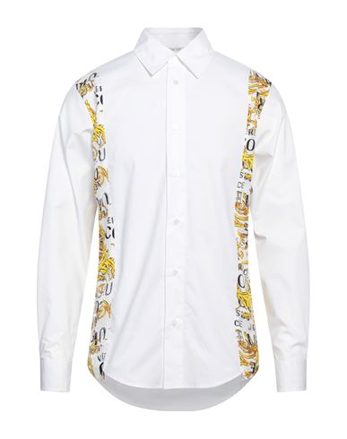 Versace Jeans Couture Man Shirt White Size 48 Cotton, Viscose