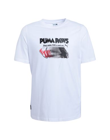 Puma Graphics  Paws Archive Tee Man T-shirt White Size Xl Cotton