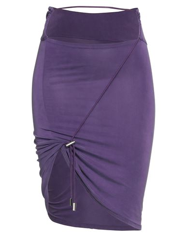 Jacquemus Woman Mini Skirt Purple Size L Cupro, Elastane