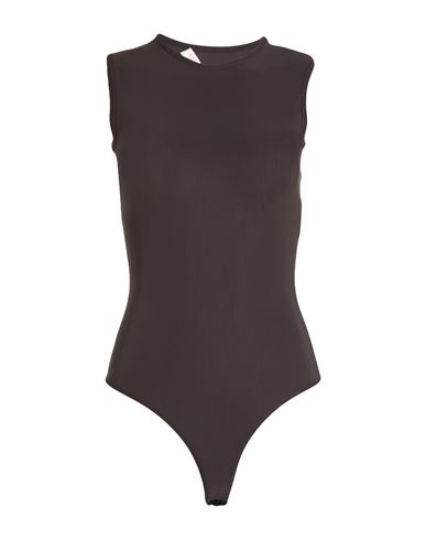 Valentino Garavani Woman Bodysuit Dark Brown Size Xs Polyamide, Elastane In Brown