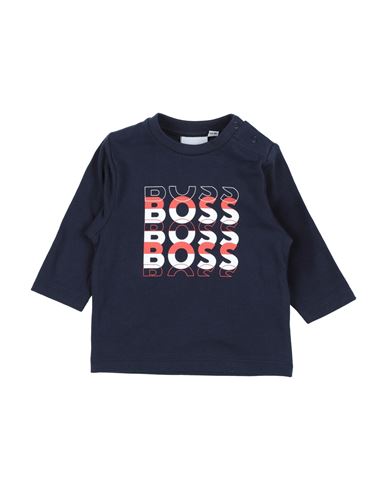 Hugo Boss Babies' Boss Newborn Boy T-shirt Midnight Blue Size 3 Cotton, Elastane, Organic Cotton