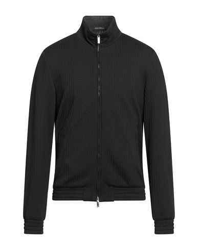 Emporio Armani Man Sweatshirt Black Size 42 Polyamide, Polyester, Viscose, Elastane