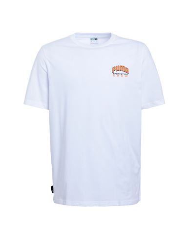 Puma Graphics Sportstyle Crew Tee Man T-shirt White Size Xl Cotton