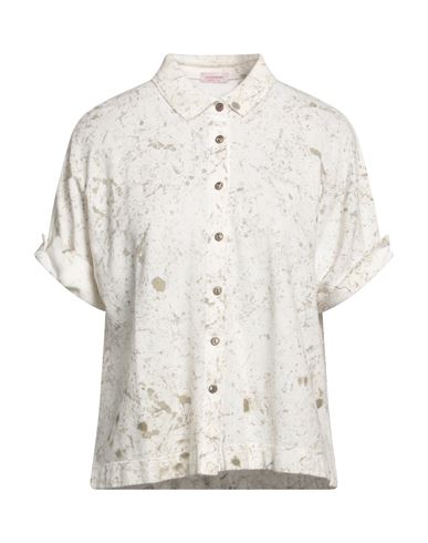 Rossopuro Woman Shirt Khaki Size Xl Cotton In Beige