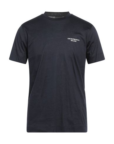 Emporio Armani Man T-shirt Navy Blue Size Xxl Cotton