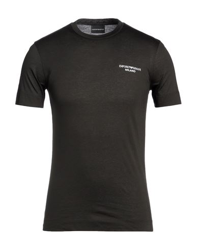 Emporio Armani Man T-shirt Steel Grey Size Xs Cotton
